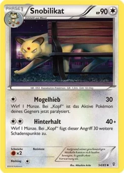 Pokémon-Karte Snobilikat 054/117