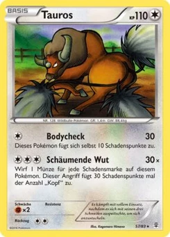 Pokémon-Karte Tauros 057/117