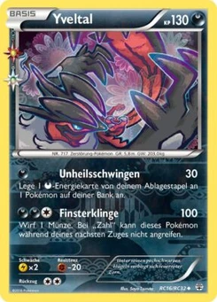Pokémon-Karte Yveltal RC16