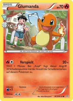 Pokémon-Karte Glumanda RC3