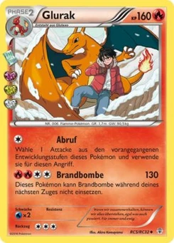 Pokémon-Karte Glurak RC5