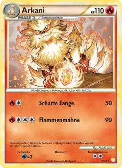 Pokémon-Karte Arkani 001/123