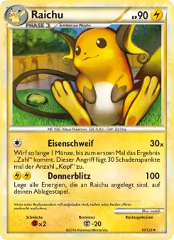 Pokémon-Karte Raichu 010/123