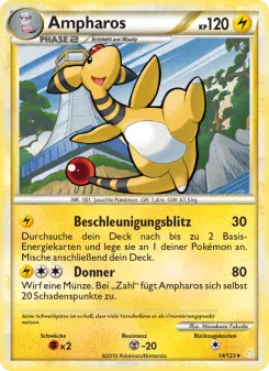 Pokémon-Karte Ampharos 014/123