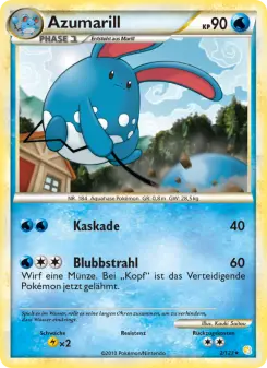 Pokémon-Karte Azumarill 002/123