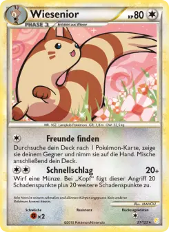 Pokémon-Karte Wiesenior 021/123