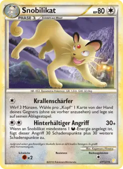 Pokémon-Karte Snobilikat 027/123