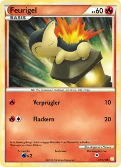 Pokémon-Karte Feurigel 061/123