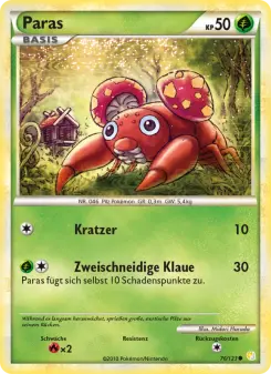 Pokémon-Karte Paras 076/123
