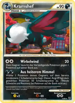 Pokémon-Karte Kramshef 015/090
