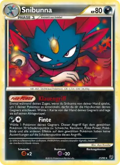 Pokémon-Karte Snibunna 025/090