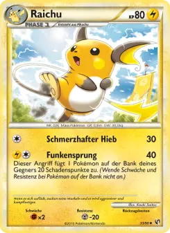 Pokémon-Karte Raichu 033/090