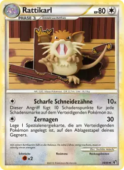 Pokémon-Karte Rattikarl 034/090