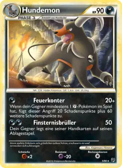 Pokémon-Karte Hundemon 005/090