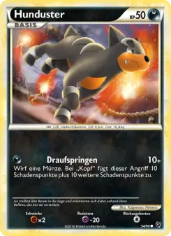 Pokémon-Karte Hunduster 054/090