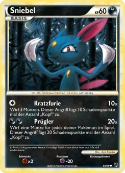 Pokémon-Karte Sniebel 068/090
