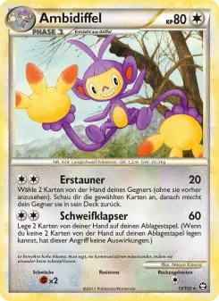 Pokémon-Karte Ambidiffel 013/102