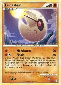 Pokémon-Karte Lunastein 025/102