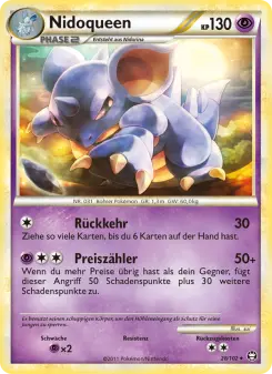 Pokémon-Karte Nidoqueen 028/102