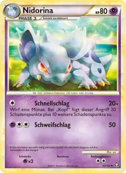 Pokémon-Karte Nidorina 045/102