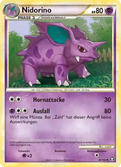 Pokémon-Karte Nidorino 046/102