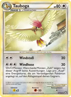 Pokémon-Karte Tauboga 047/102