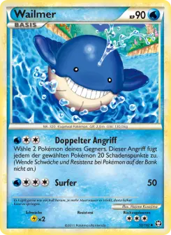 Pokémon-Karte Wailmer 052/102