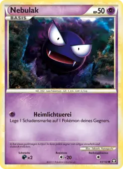 Pokémon-Karte Nebulak 063/102