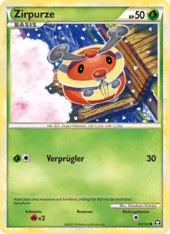 Pokémon-Karte Zirpurze 065/102