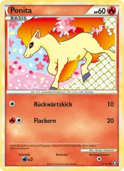 Pokémon-Karte Ponita 072/102