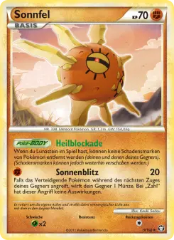 Pokémon-Karte Sonnfel 009/102