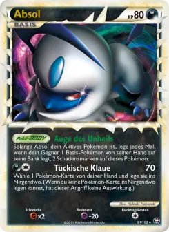 Pokémon-Karte Absol 091/102