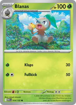 Pokémon-Karte Blanas 014/132