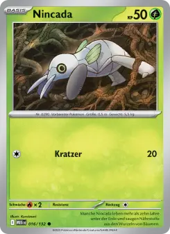 Pokémon-Karte Nincada 016/132