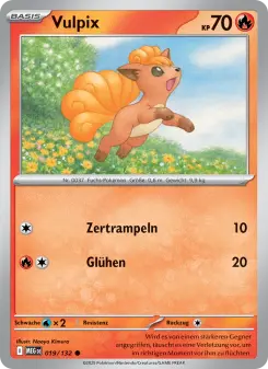 Pokémon-Karte Vulpix 019/132