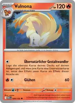 Pokémon-Karte Vulnona 020/132