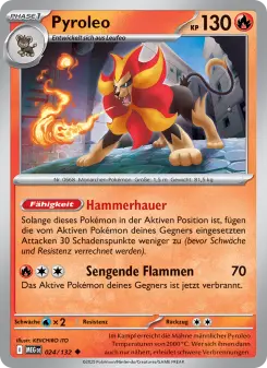 Pokémon-Karte Pyroleo 024/132