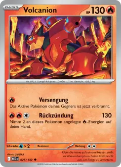 Pokémon-Karte Volcanion 025/132