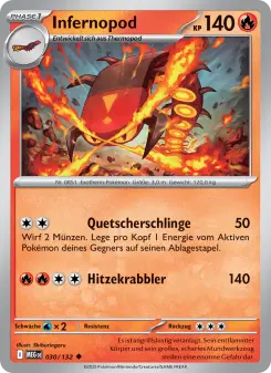 Pokémon-Karte Infernopod 030/132