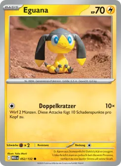 Pokémon-Karte Eguana 052/132