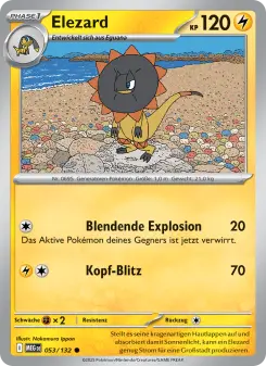 Pokémon-Karte Elezard 053/132