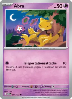 Pokémon-Karte Abra 054/132