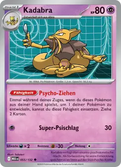 Pokémon-Karte Kadabra 055/132