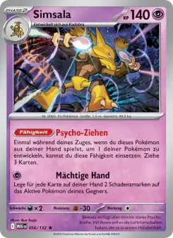 Pokémon-Karte Simsala 056/132