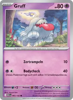 Pokémon-Karte Gruff 065/132