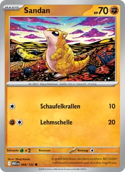 Pokémon-Karte Sandan 068/132
