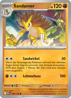 Pokémon-Karte Sandamer 069/132