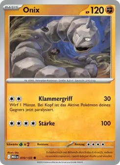 Pokémon-Karte Onix 070/132