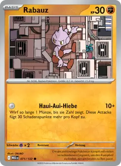 Pokémon-Karte Rabauz 071/132