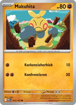 Pokémon-Karte Makuhita 072/132